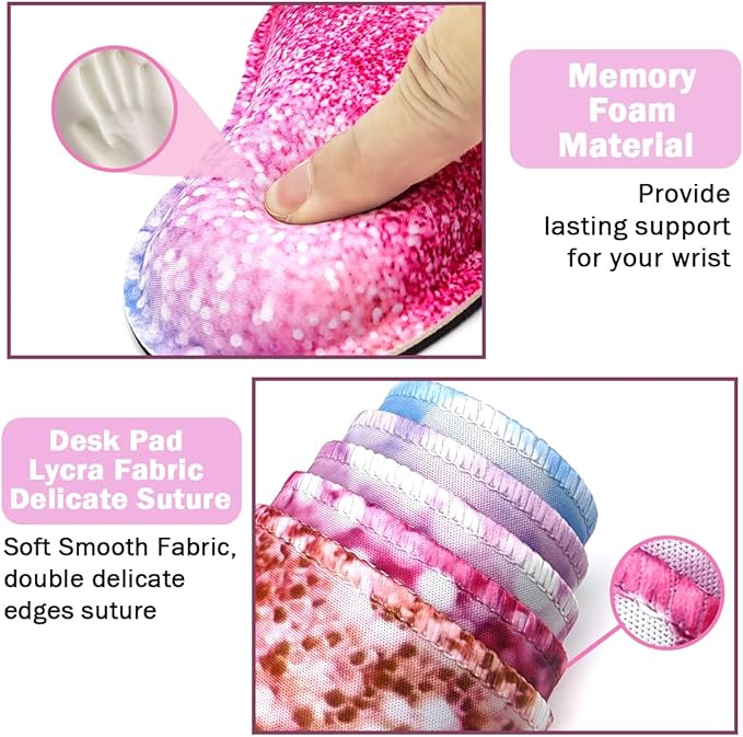 Large Keyboard Mouse Pad Set, Extended Mouse Pad+Keyboard Wrist Rest Support - Image 4
