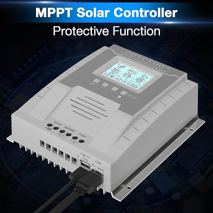 OOYCYOO MPPT Charge Controller 40 amp 12V/24V Auto, 40A Solar Panel Charge - Image 5