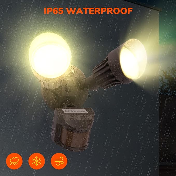 JJC LED Security Lights Motion Sensor Flood Light Outdoor Fixture, 27.5W 3000LM - Image 3