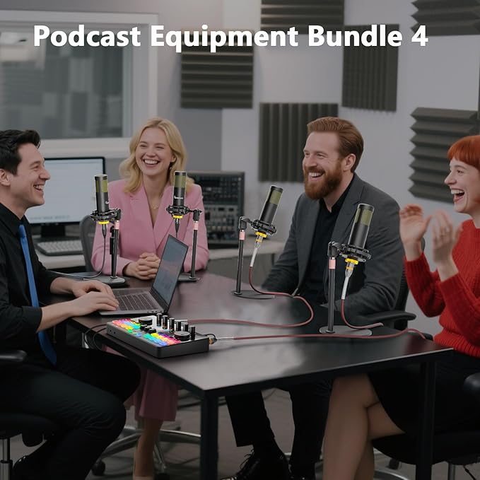 Podcast Equipment Bundle for 4, Audio Interface - Image 2