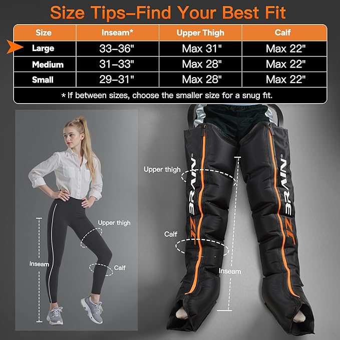 Air Compression Leg Recovery Boots : Dual-Power Sequential Compression System - Image 3