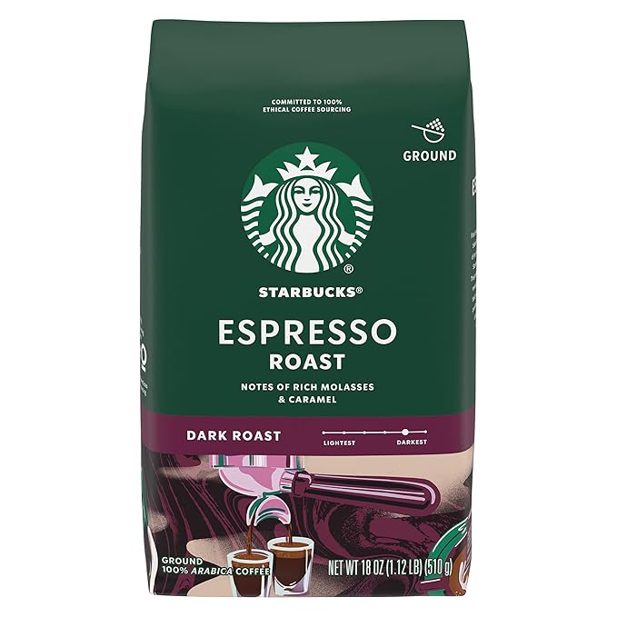 Starbucks Dark Roast Ground Coffee — Espresso Roast — 100% Arabica — 1 bag by StarbucksCoffee
