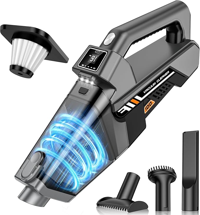Gxzsk Handheld Vacuum Cordless, 16KPA Powerful Suction Hand Held Vacuum Cleaner by GXZSK
