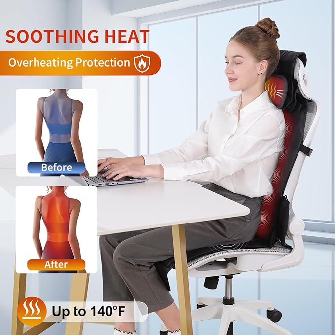 Shiatsu Massage Cushion, Kneading Back Massager - Image 4