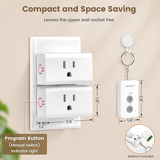 SURAIELEC Remote Control Outlet, Wireless Light Switch - Image 4