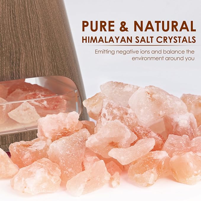 SALKING 2-in-1 Himalayan Salt Lamp Diffuser, Cool Mist Humidifier, Aromatherapy - Image 2