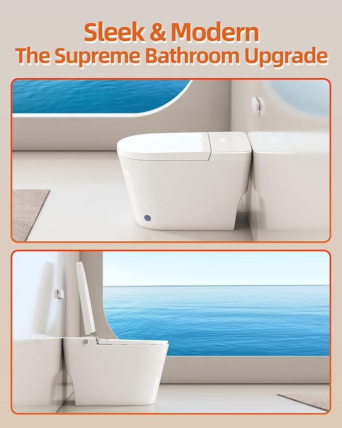 Luoware Smart Toilet with Bidet Built in, Luxury One Piece Elongated Bidet - Image 8
