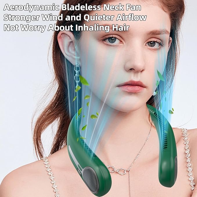 Kinhowly Portable Neck Fan, Hands Free Personal Wearable Bladeless Fan - Image 6