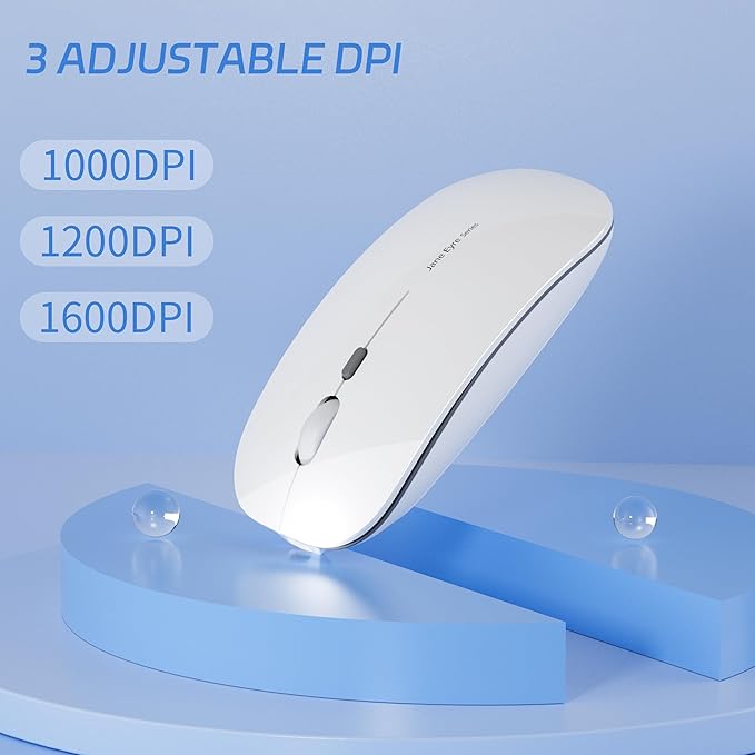 Uciefy Q5 Slim Rechargeable Wireless Mouse, 2.4G Portable Optical Silent Ultra - Image 5