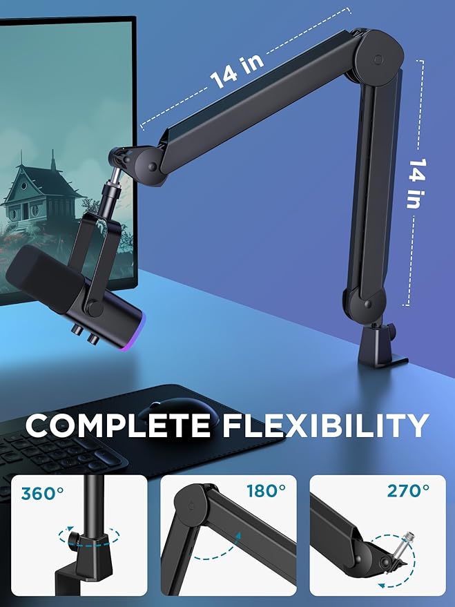 InnoGear Mic Boom Arm, Microphone Stand - Image 6