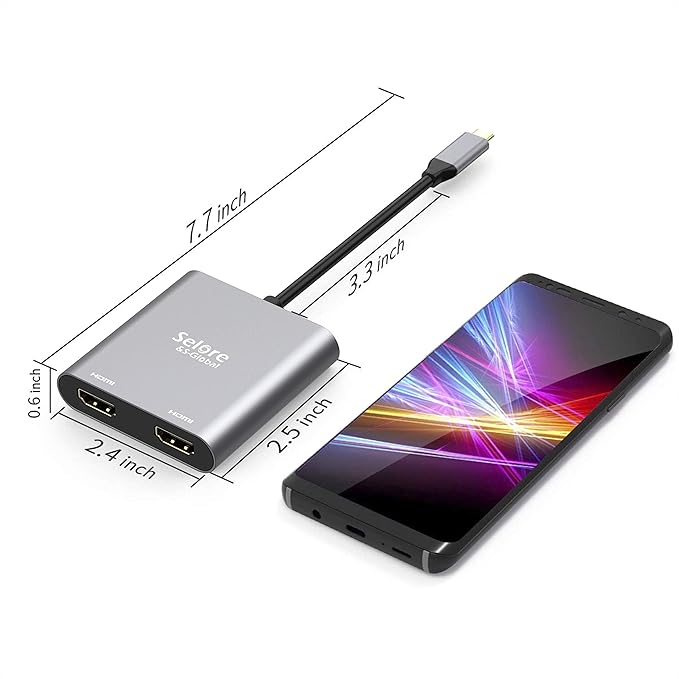 Selore&S-Global USB C to Dual HDMI Adapter 4K @60hz, Type C to HDMI Converter - Image 8