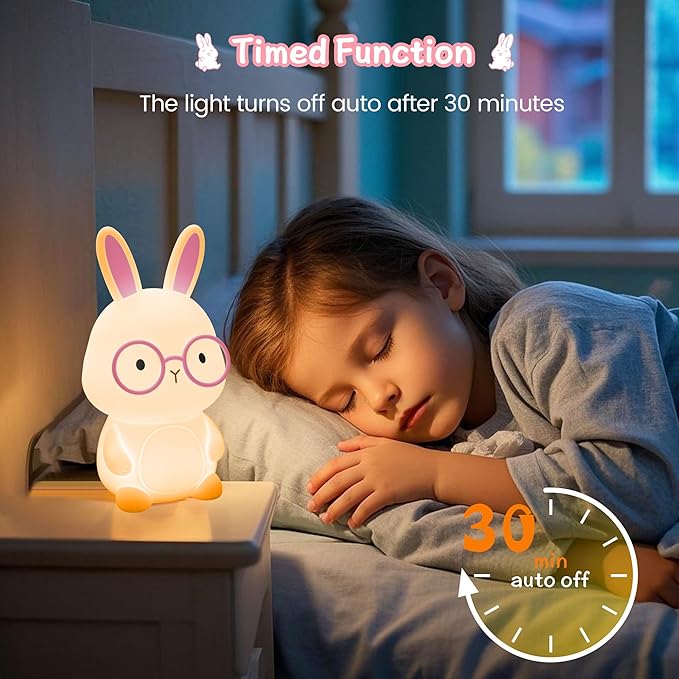 FAMIDUO Bunny Night Light, Rabbit Lamp - Image 4