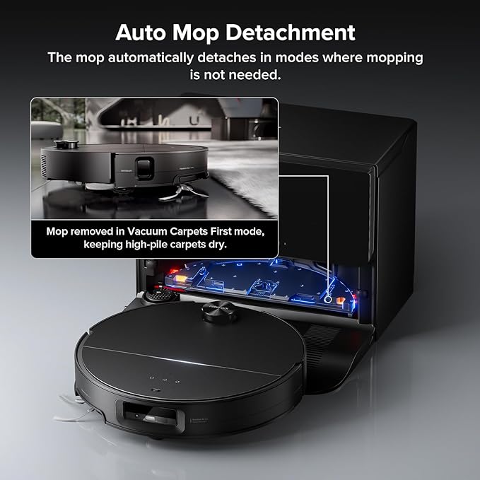 roborock Saros 10 with Refill & Drainage System Robot Vacuum and Mop, 000Pa - Image 6