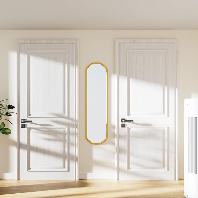 Modern Slim Wall Decor Mirror 10"x44" Gold - Image 7
