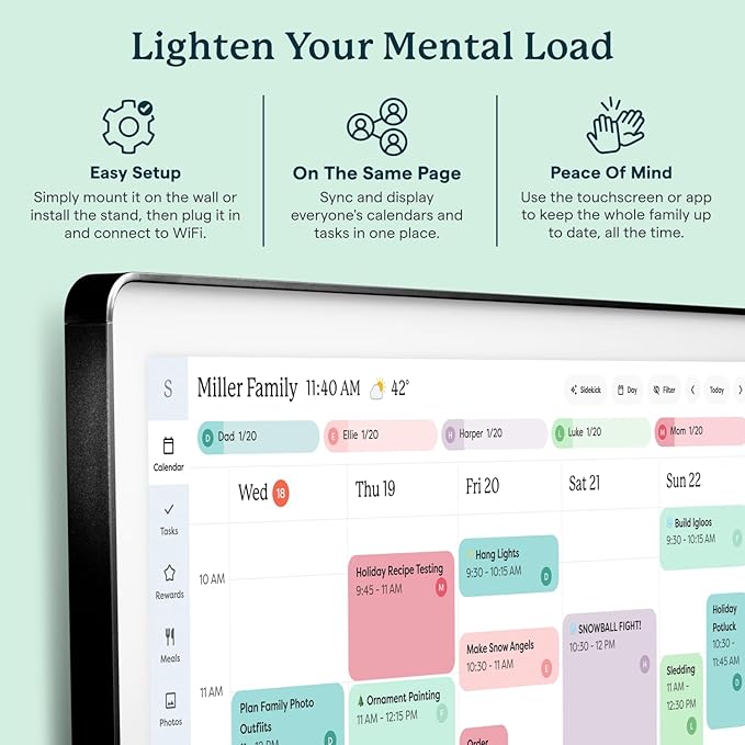 Skylight Calendar Max: 27-Inch Smart Digital Calendar & Chore Chart, Family - Image 7