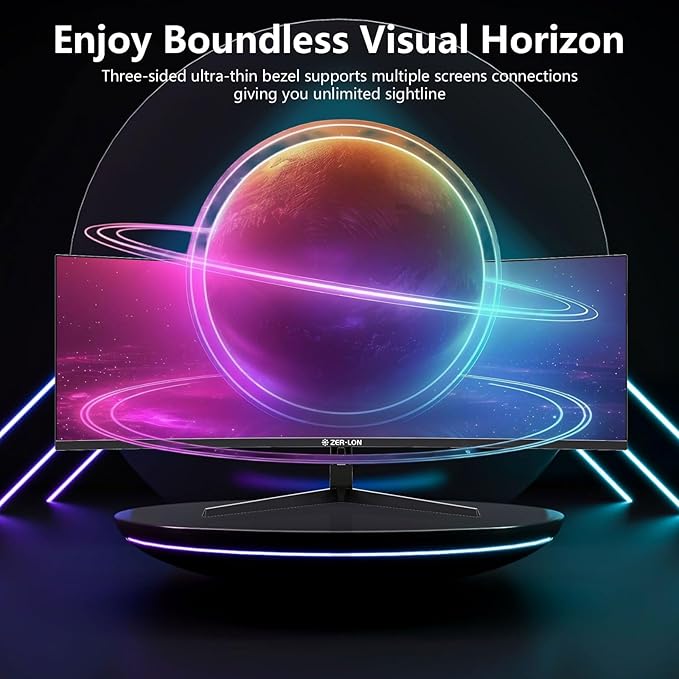 ZER-LON 49" Curved Gaming Monitor 165Hz 1500R 32:9 Daul QHD 5120 x 1440 - Image 6