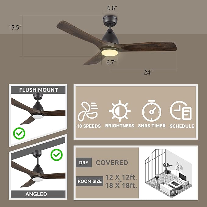 SMAAIR 48" Smart Ceiling Fan - Image 5