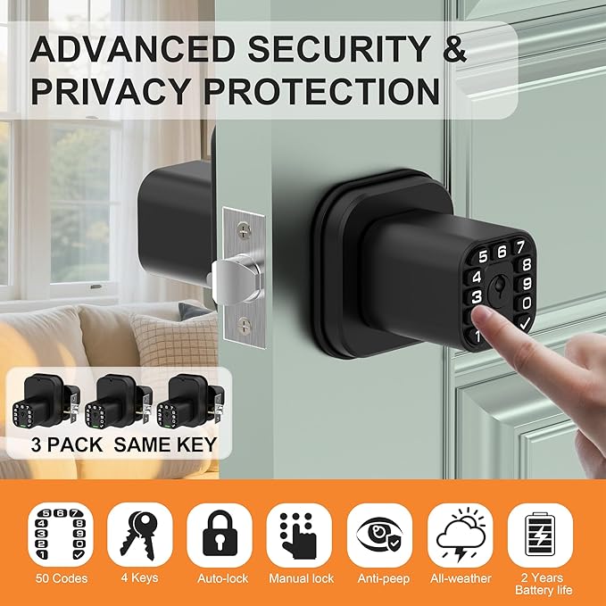 Richelock IU52 Double-Sided Keypad Door Lock, All-Weather, Fully Waterproof - Image 3