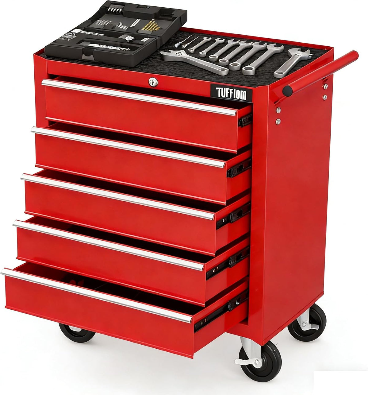 tuffiom 5-drawer rolling tool chest w/drawers & lock, main product view