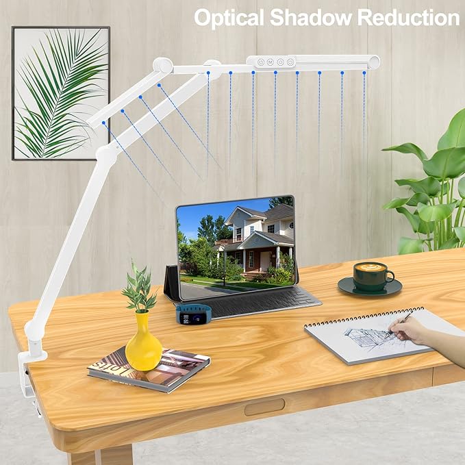 Micomlan Led Desk Lamp for Home Office, 24W Bright Rotatable Led Table Light - Image 6