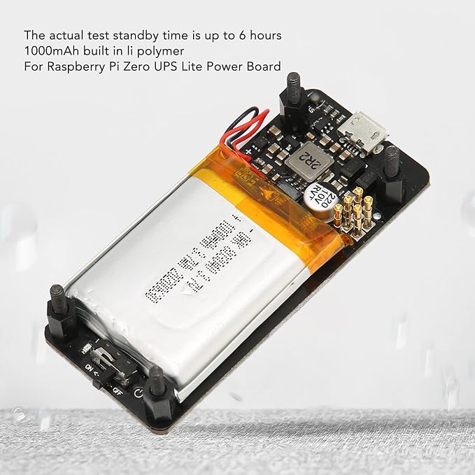UPS Lite V1.2 UPS HAT Board, V1.2 UPS Power HAT Board 1000mAh Battery - Image 3