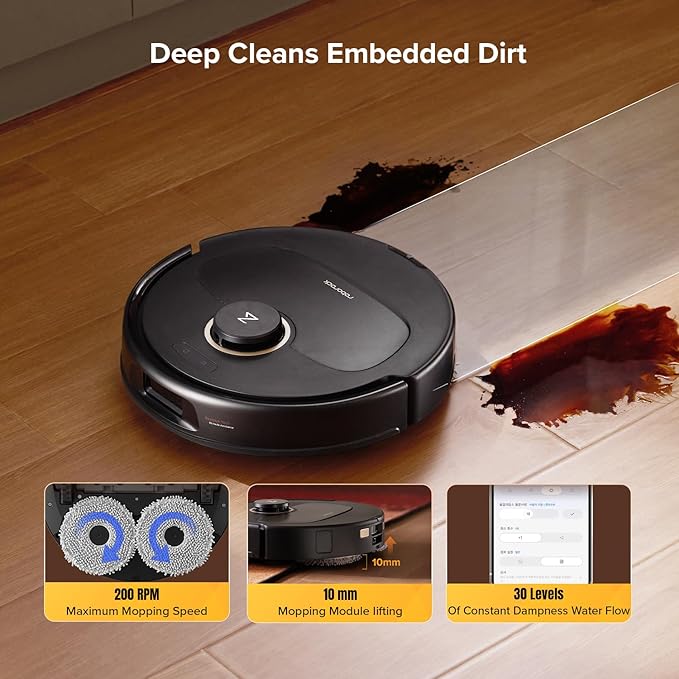 roborock Qrevo S5V Robot Vacuum and Mop, FlexiArm Edge Mopping, 000Pa Suction - Image 6