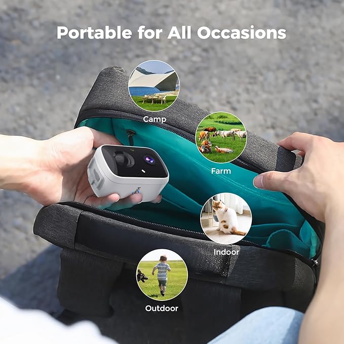 Hiseeu Solar Camera Security Outdoor, 3 Pack 100% Wireless 3K 4MP Surveillance - Image 4