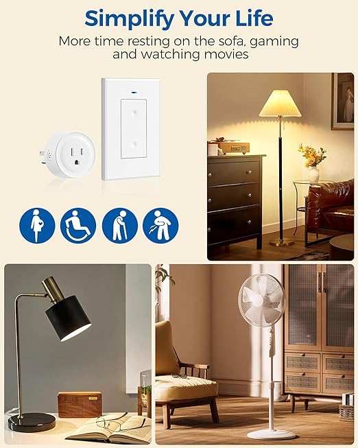 Remote Control Outlet Plug, WILAWELS Wireless Light Switch, On Off Remote - Image 9