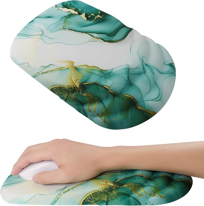 Mouse Pad Wrist Wrist Rest, Comfortable Memory Foam Wrist Rest, Non-Slip PU Base by KEPUTAIER