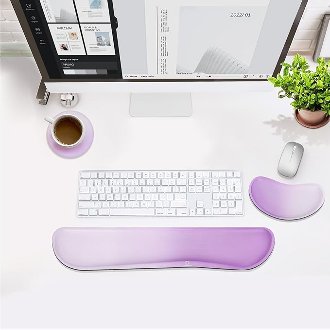 Gimars Upgrade Enlarge Silky Gel Memory Foam Keyboard Wrist Rest, Wrist Rest - Image 9