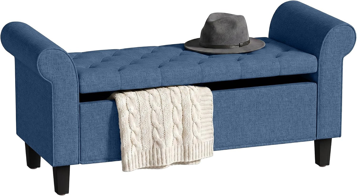 homcom 47" storage ottoman end of bed bench, main product view