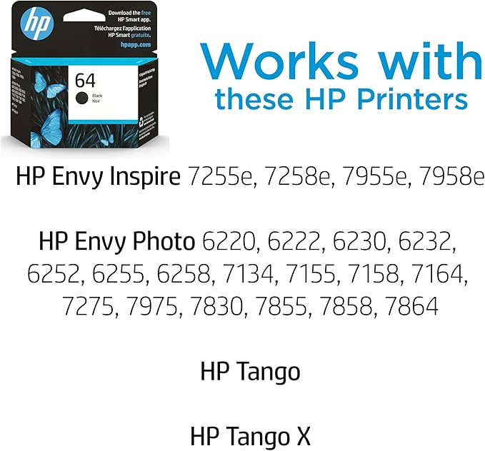 HP 64 Black Ink Cartridge | Works - Image 2