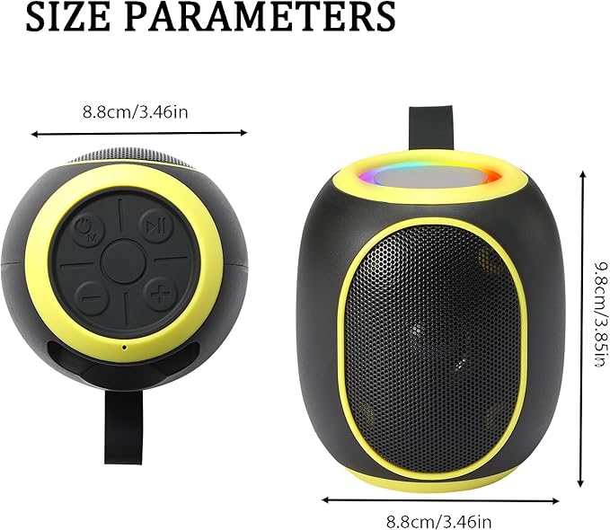Portable Bluetooth Speaker – 8W HD audio quality, TWS stereo pairing, LED light - Image 8