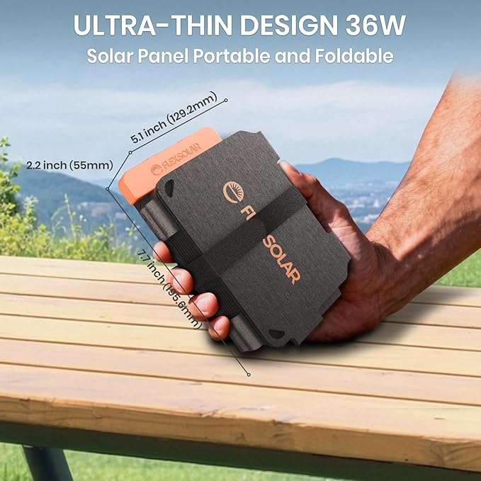FlexSolar Portable 36W Solar Panel Charger - Image 3