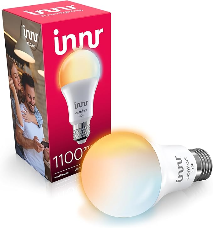 innr Smart Light Bulbs, A19 Zigbee, Works by innr