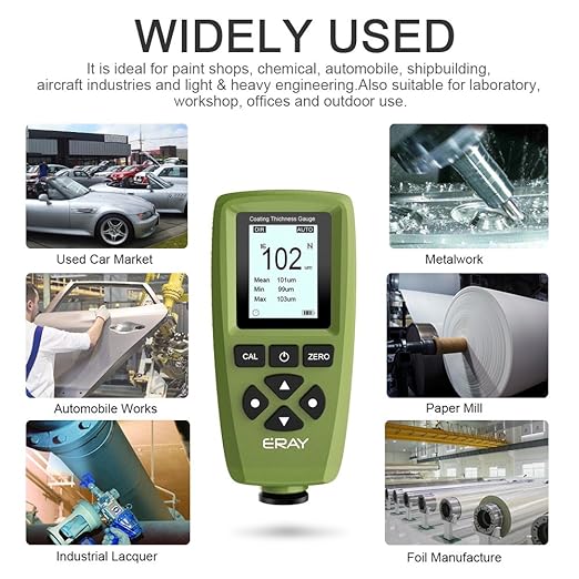 Mil Thickness Gauge, Coating Thickness Gauges, ERAY Paint Depth Gauge Meter - Image 6