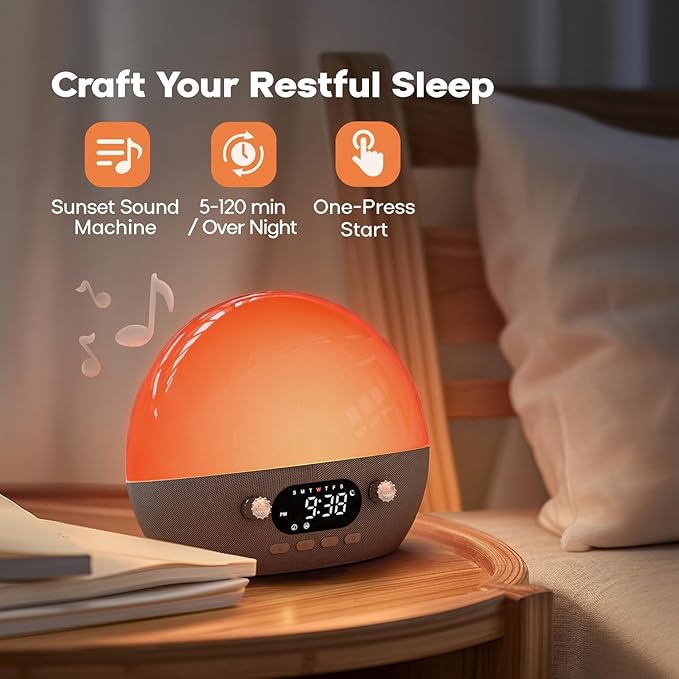 Dekala RestOnn Sunrise Alarm Clock Sunset Sound Machine 7-Day Programmable Loud - Image 4
