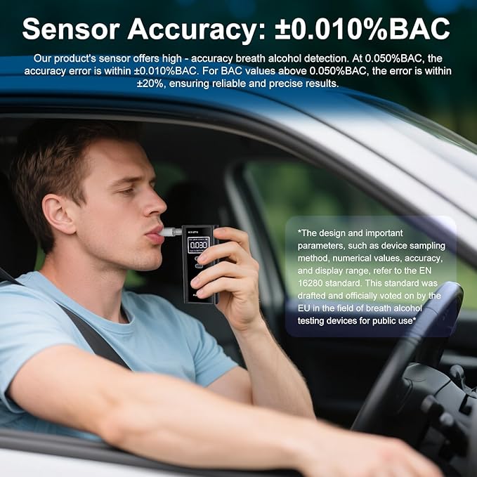 Homealexa Portable Breath Alcohol Monitor – Personal-Use LCD Breath Checker - Image 6