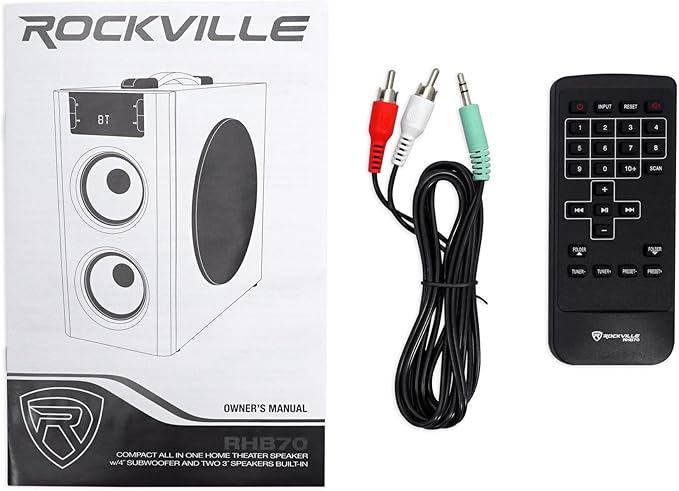 Rockville RHB70 Home Theater Compact Powered Speaker System, 2.1 Channel - Image 7
