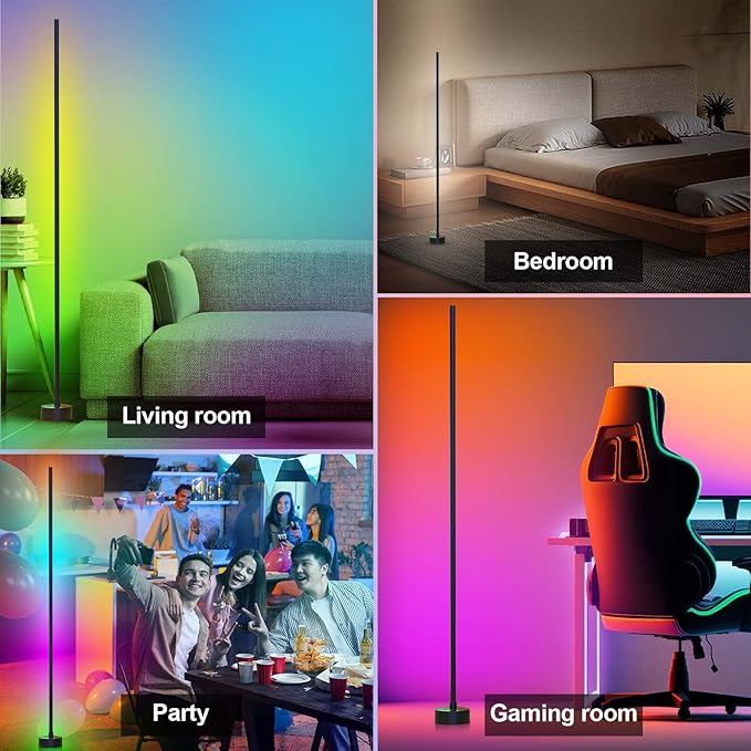 Miortior Corner Floor Lamp, 2 Pack LED Corner Lamp - Image 7