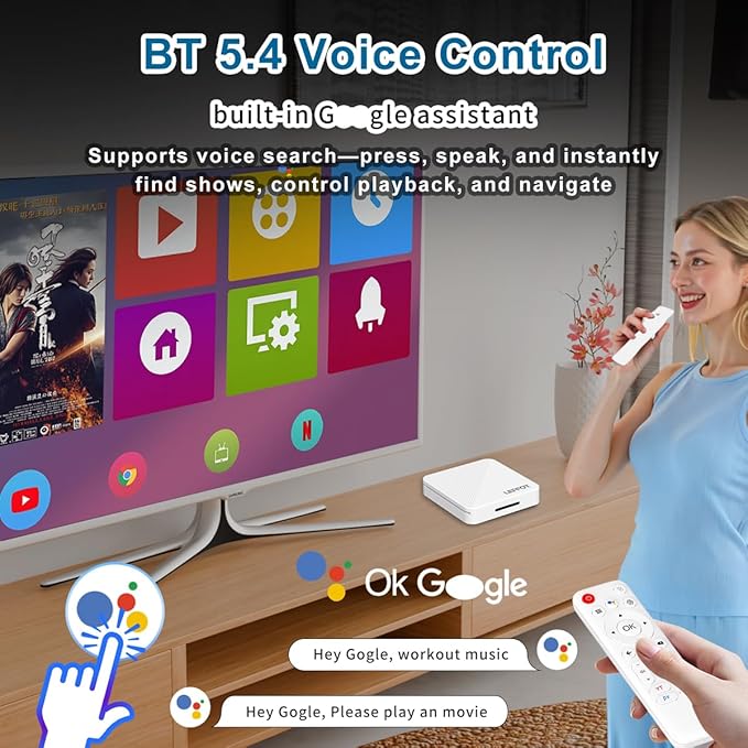 Android 14.0 TV Box 2025, LEFFOT H313 4K Ultra HD Streaming Device - Image 5
