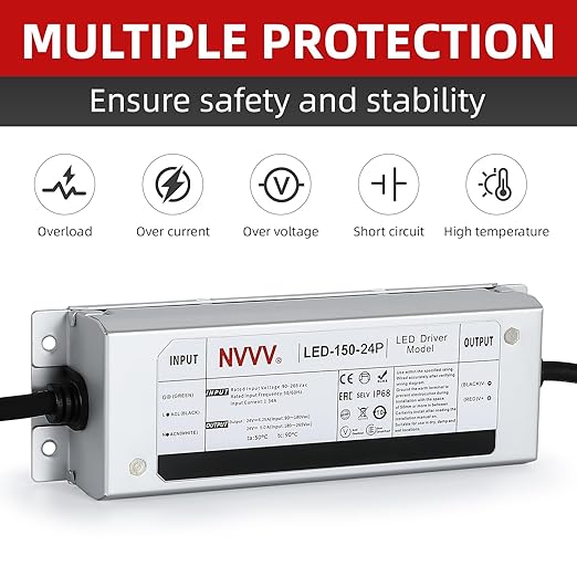 24 Volt LED Driver 150 Watts Power Supply Waterproof IP68 Low Voltage - Image 6