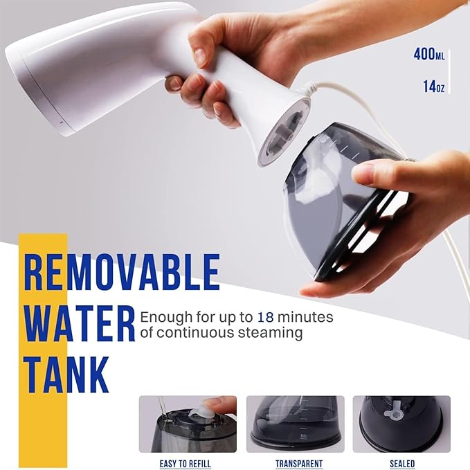 Rolipo Steamer for Clothes 1350W, Clothes Steamer for Home, Upgraded 400ML - Image 8