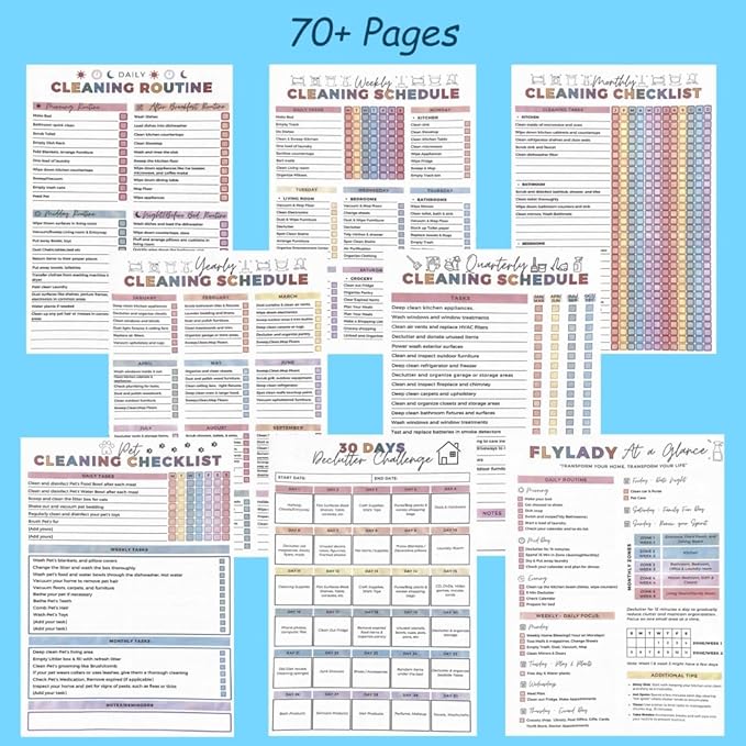 ADHD Cleaning Planner and Organizer, Spiral-Bound Home Management System - Image 2