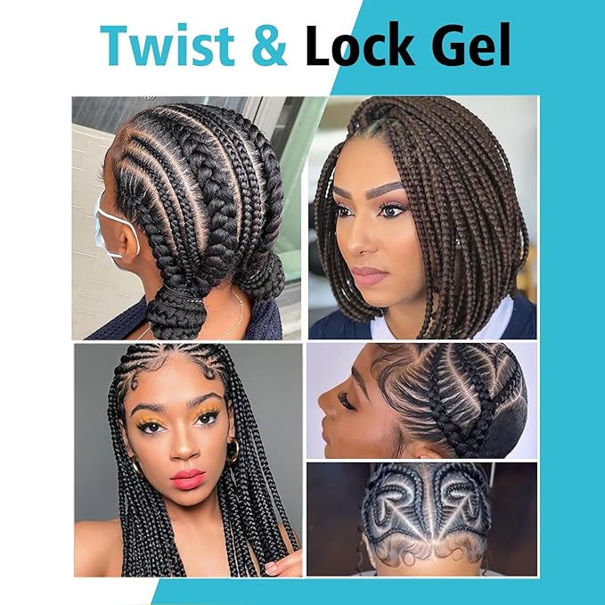 Braid & Loc Gel Good for Twist, Edge No Flake Extra Hold High Shine Braiding - Image 7