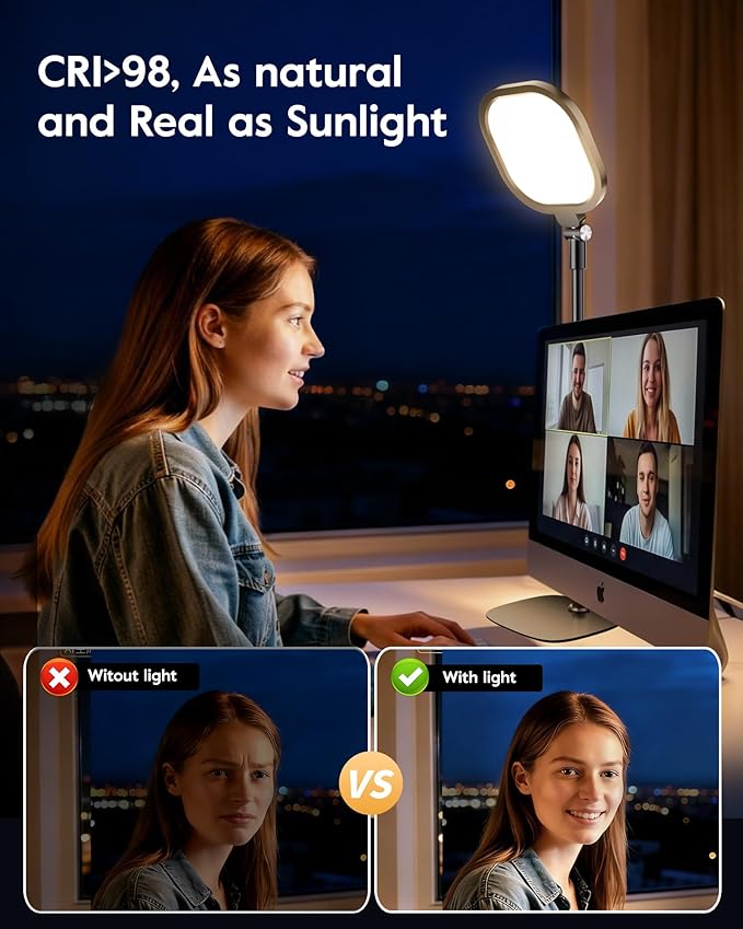 Video Conference Lighting for Zoom Meeting, Ring Light for Desk - Image 2