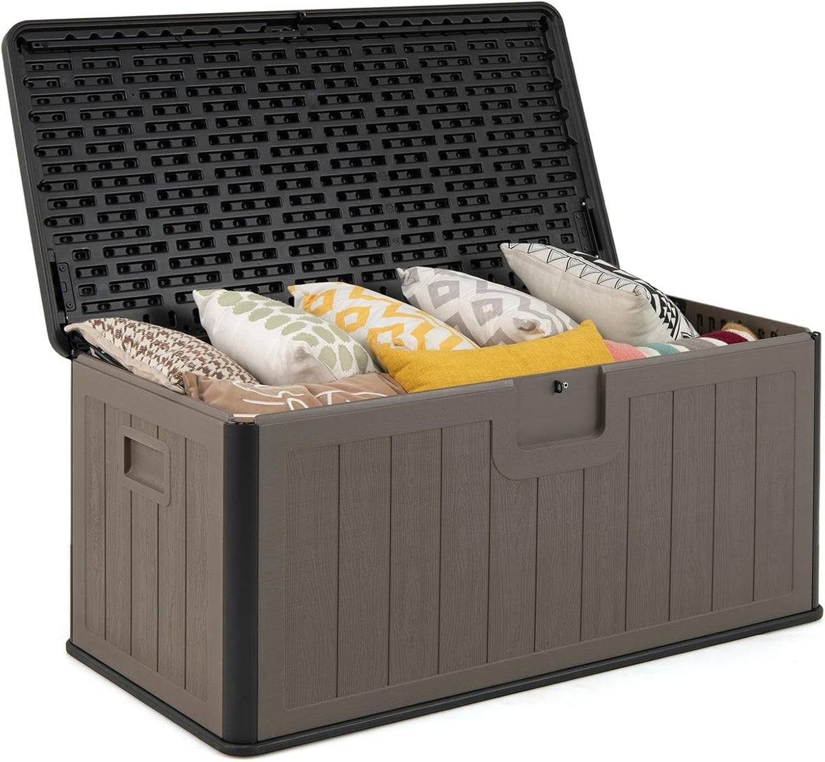 tangkula 100 gallon waterproof outdoor storage box, main product view