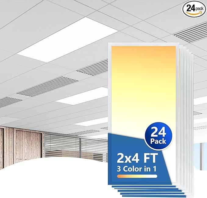CycevSun 2x4 LED Flat Panel Light Drop Ceiling 0-10V Dimmable, 30/40/50W by CycevSun