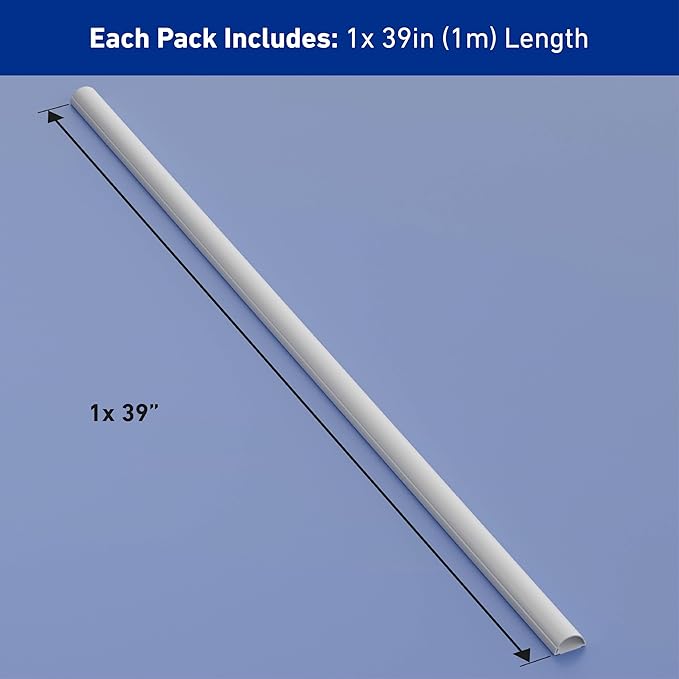 D-Line Cable Raceway On-Wall Cord Cover | 1D3015W | Surface Mount Electrical - Image 4