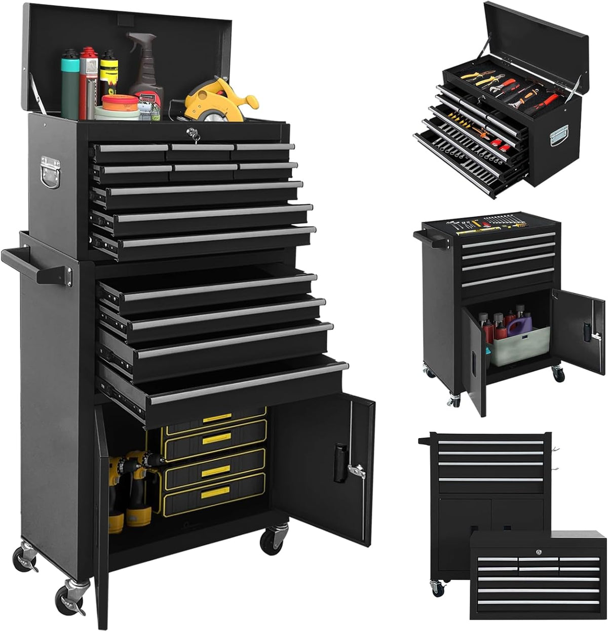 13-drawer rolling tool chest with double door handle, main product view